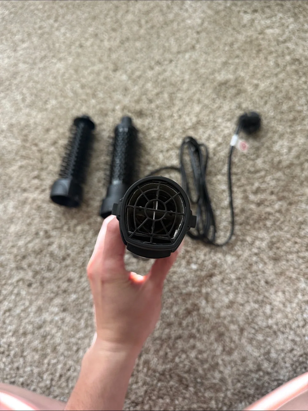 BaByliss Black Corded Hot Air Styler with Two Brush Heads - European plug
